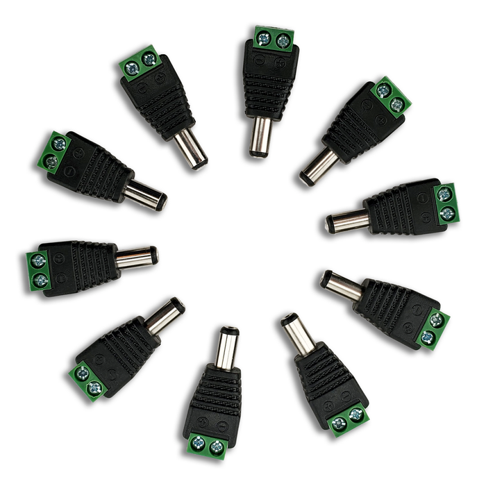 Pack of 10 Male/Female 12V DC Power Connectors 5.5mm Jack Adapter by SatelliteSale