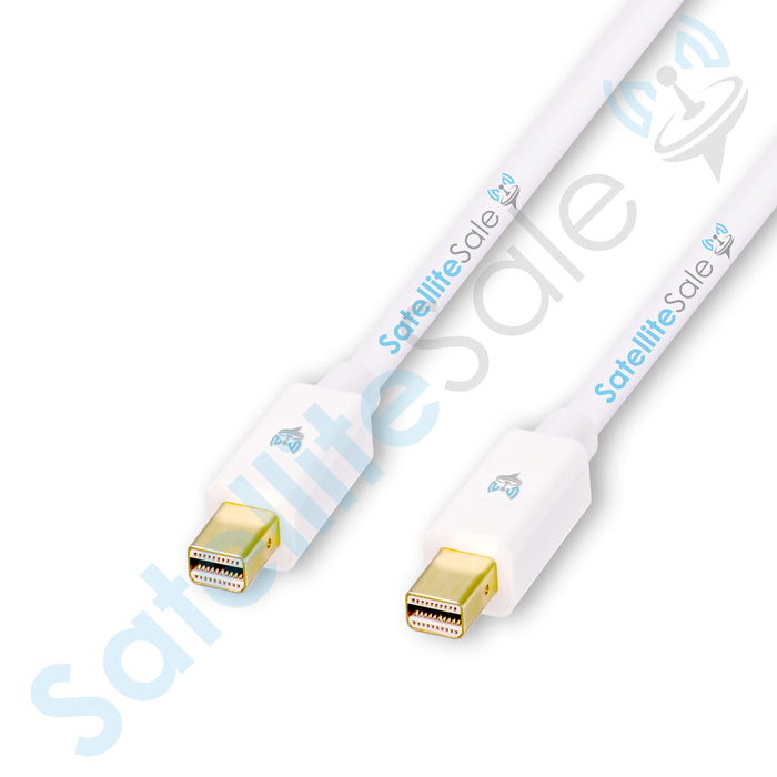 SatelliteSale Mini DisplayPort a Mini DisplayPort DP Cable macho a macho 4K/30Hz 8.64Gbps Cable universal PVC Cable blanco 