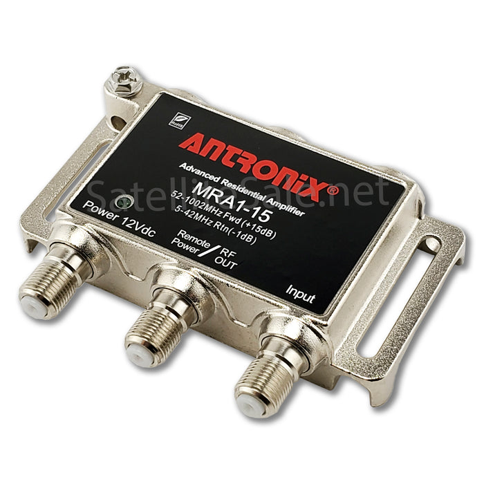 Amplificateur Antronix MRA1-15AC, 1 port, gain 15 dB, sortie 5-1002 MHz + adaptateur secteur