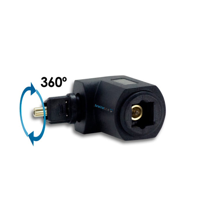 SatelliteSale Toslink Coupler Digital SPDIF Optical PVC Convertor Black Adapter