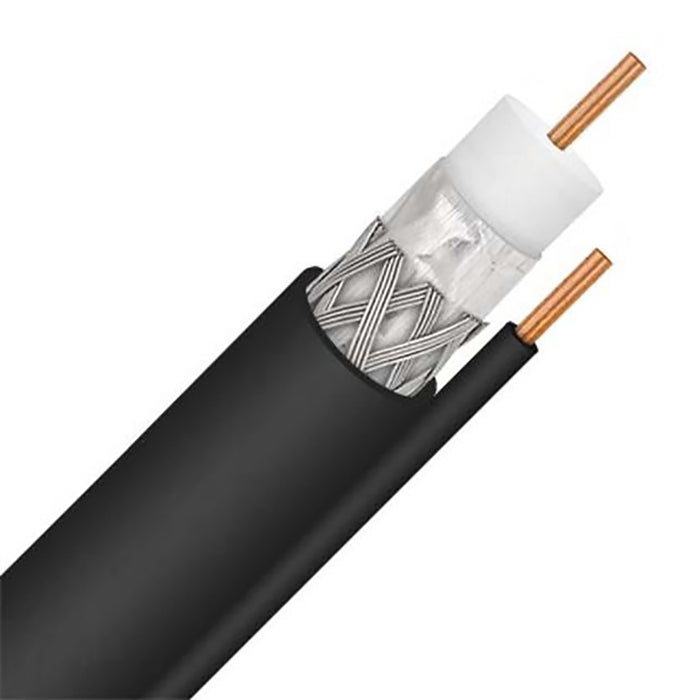 DirecTV EnviroReel CR04BSR0-05 Cable coaxial de cobre sólido RG6 negro de 1000 pies con tierra
