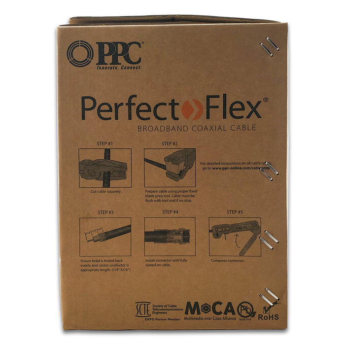 PPC PERFECT FLEX CABLE COAXIAL RG6 75 OHM P6EIT60VMRMB1 6 SERIES POR METRO  - Electronica Plett