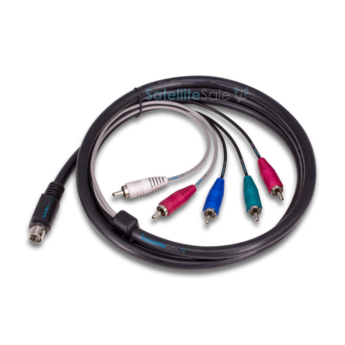 SatelliteSale DirecTV Audio Video RCA Composite/Component Replacement Cable Universal Wire PVC Black Cord