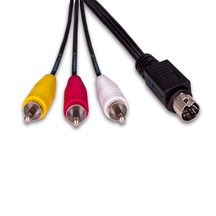 SatelliteSale DirecTV Audio Video RCA Cable de repuesto compuesto/componente Cable universal Cable negro de PVC 