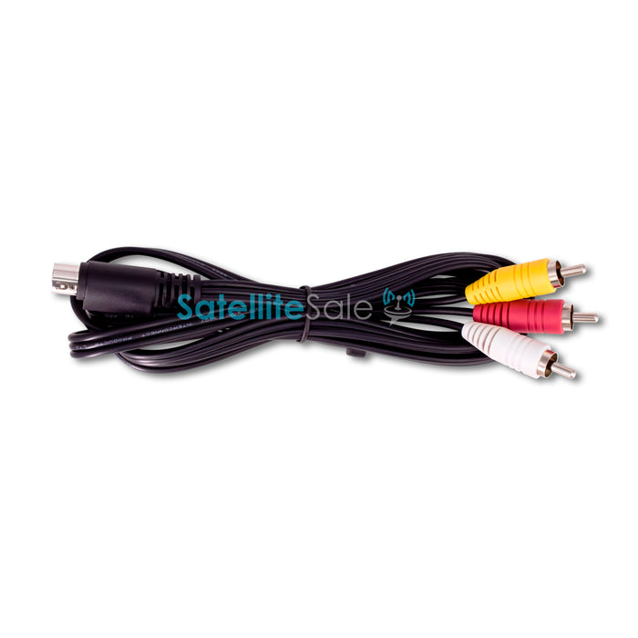 SatelliteSale DirecTV Audio Video RCA Cable de repuesto compuesto/componente Cable universal Cable negro de PVC 