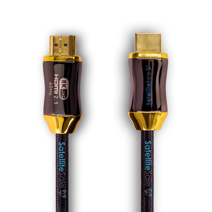 Câble HDMI 2.1 numérique Ultra haut débit SatelliteSale 4K/120Hz 8K/60Hz 48Gbps fil universel cordon en coton noir 