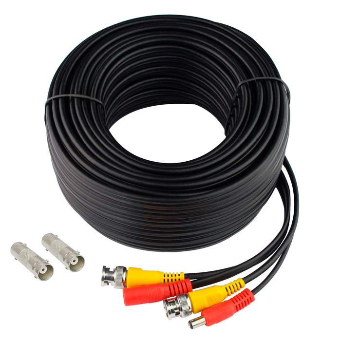 CCTV Coaxial Cable 25ft RG59 Siamese CCTV Cable - 20AWG Power + Video, BNC Connectors, 95% Braid Shield 25ft CCTV Power Video Cable CCTV Coaxial Cable 25ft RG59 Siamese CCTV Cable - 20AWG Power + Video, BNC Connectors, 95% Braid Shield 25ft CCTV Power Video Cable