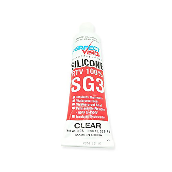 SG3-P1 Perfect Vision Silicone Sealant 3 oz, Clear Waterproof Seal