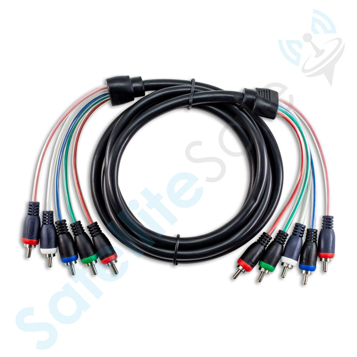 Cable de vídeo componente de 6 pies con audio 5 RCA rojo verde azul RGB para HDTV DVD VCR