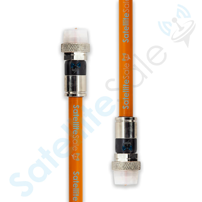 SatelliteSale-Cable Coaxial RG6 para exteriores, 1800 Mhz, Cable inundado para entierro subterráneo, Cable Universal de polietileno, color naranja 