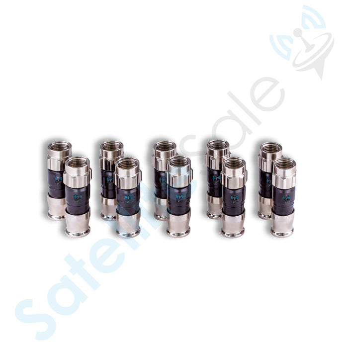 3-Foot Black RG6 Coaxial Cable With Compression Connectors - Indoor/Outdoor, UL & ETL Rated