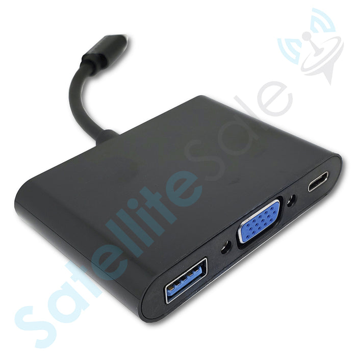 SatelliteSale Convertisseur USB Type C vers HDMI/USB-C/USB 3.0/DVI/VGA